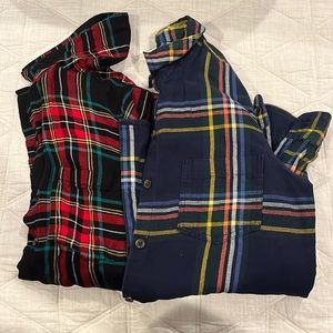 2 Old Navy plaid button downs